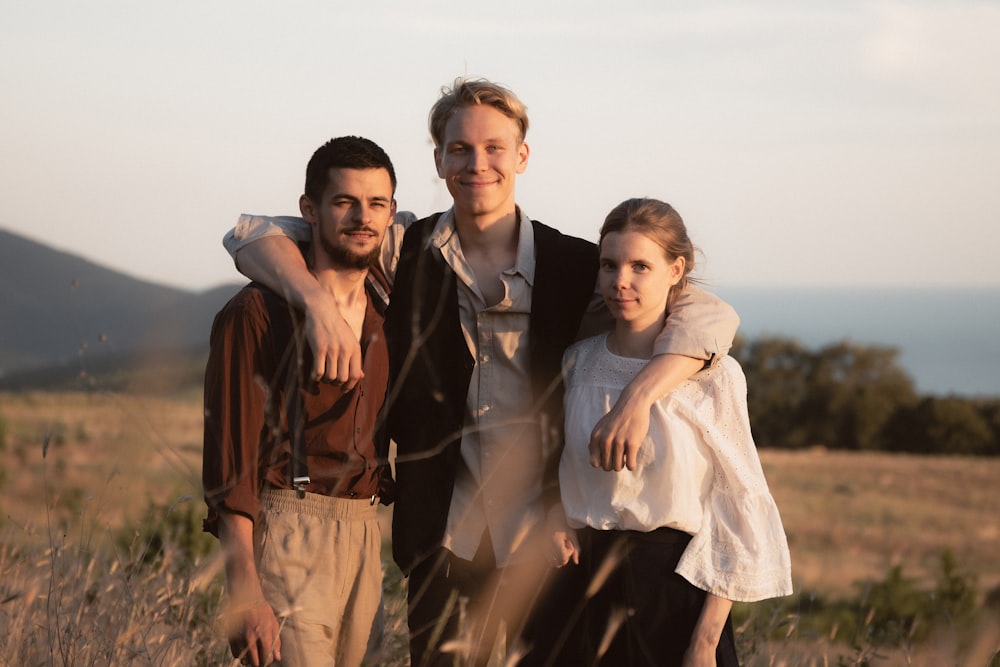 a group of people posing for a photo