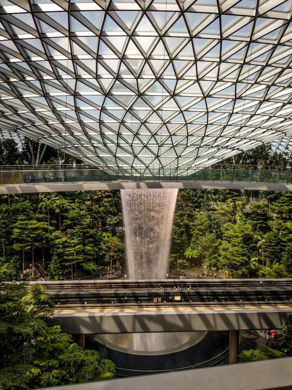 a large indoor water fountain