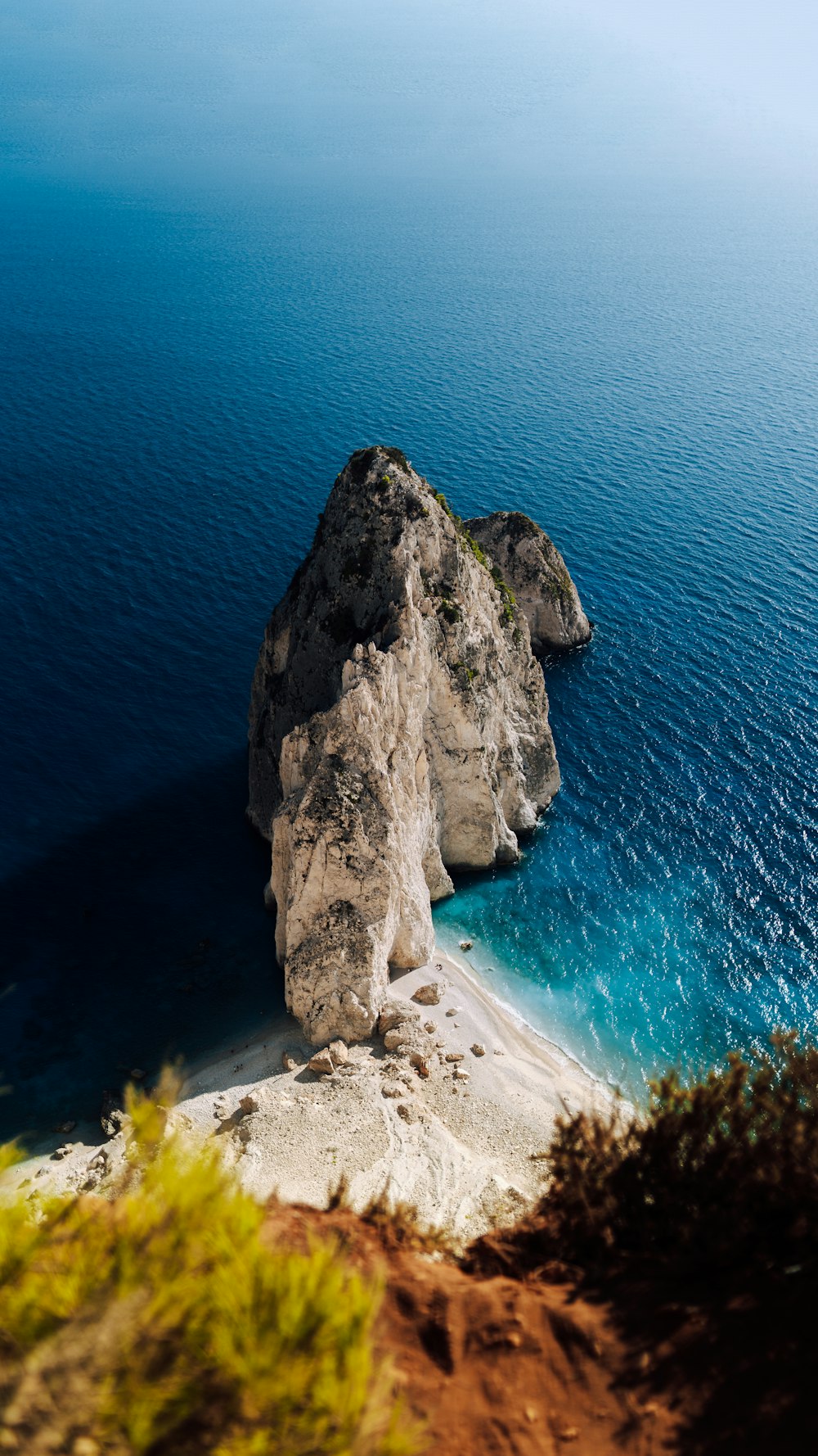 a rock on a beach