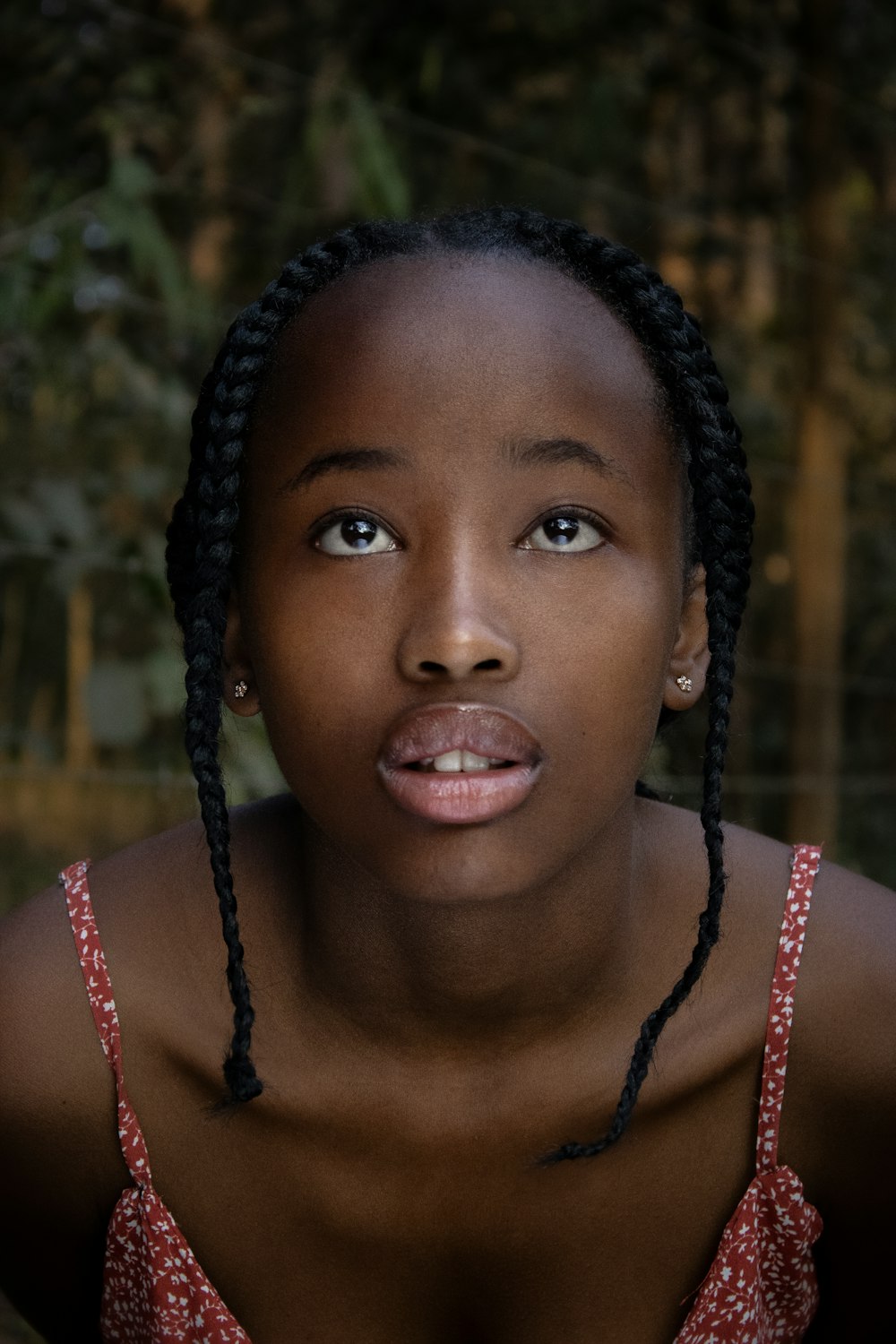 a person with a braided hair