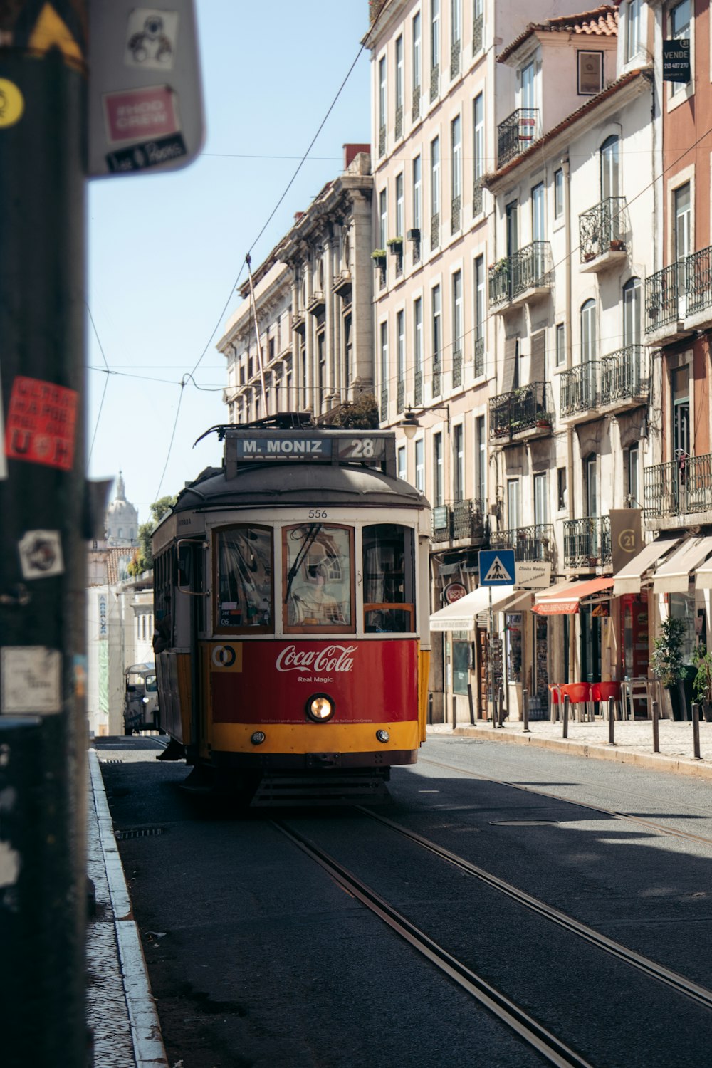 a trolley on a street