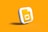 A yellow square icon with rounded edges features a white rectangle with a yellow document symbol inside. The icon appears to be rendered three-dimensionally with a soft shadow cast onto an orange background.