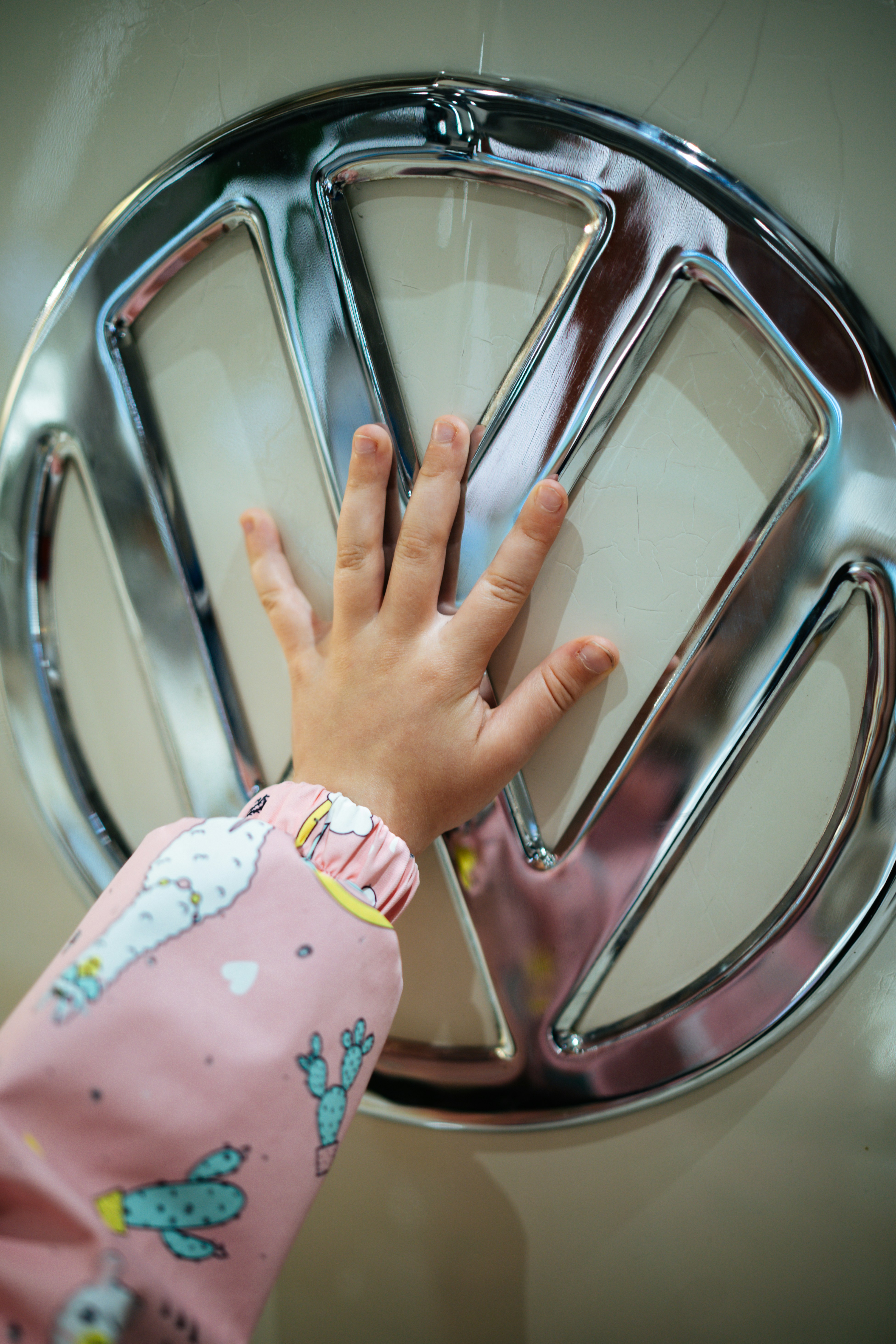 a person holding a mirror