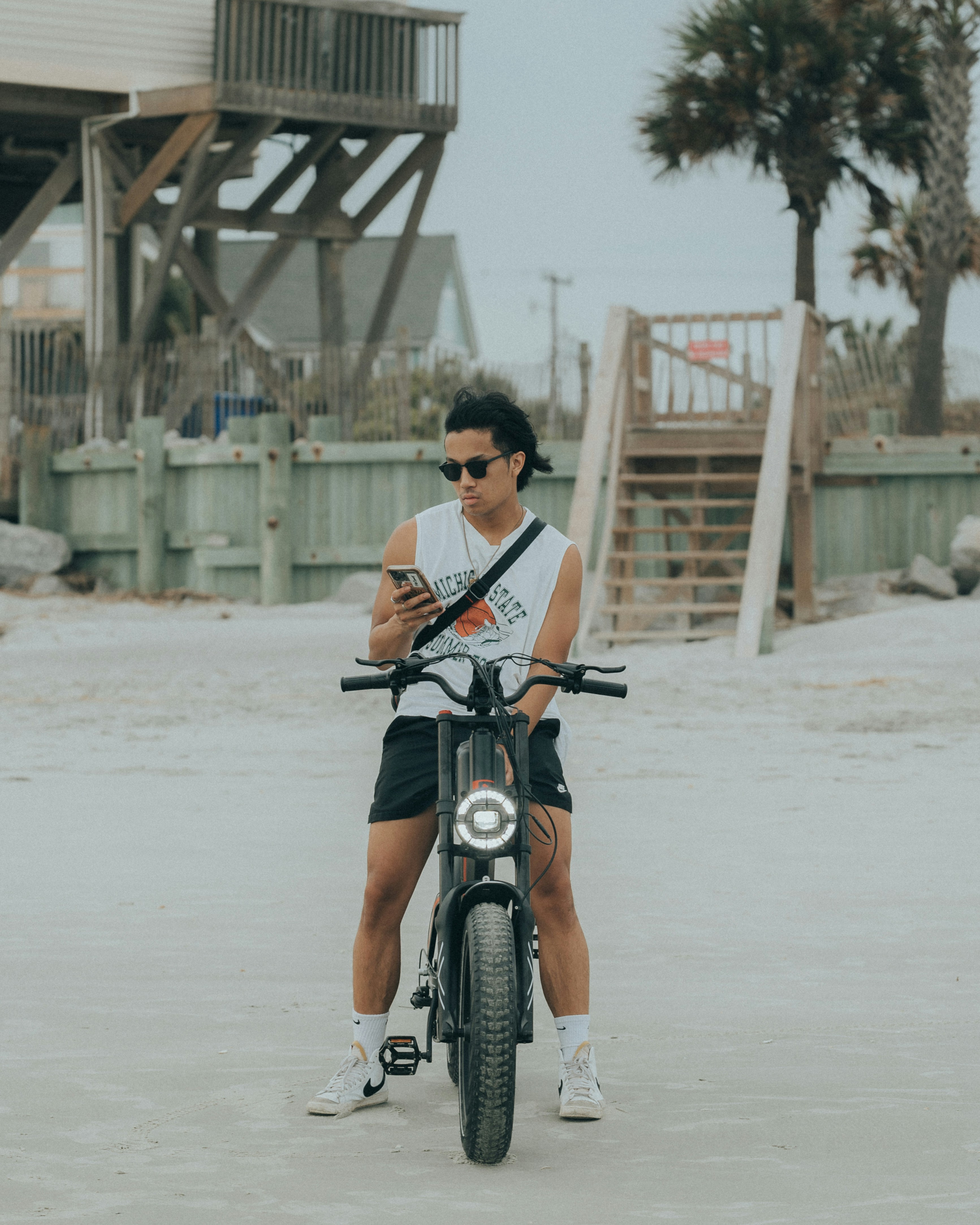 a person riding a bicycle