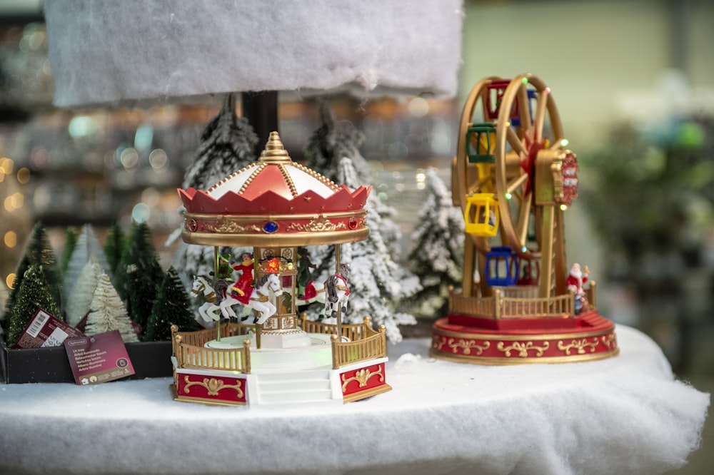 a gingerbread house with presents