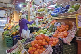 a person in a grocery store