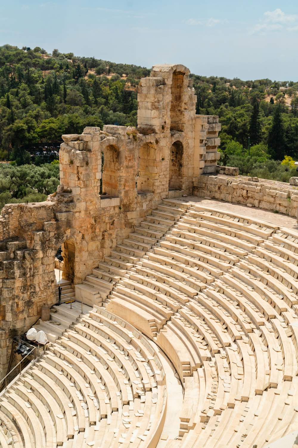 a large stone structure with a large circular opening in the middle