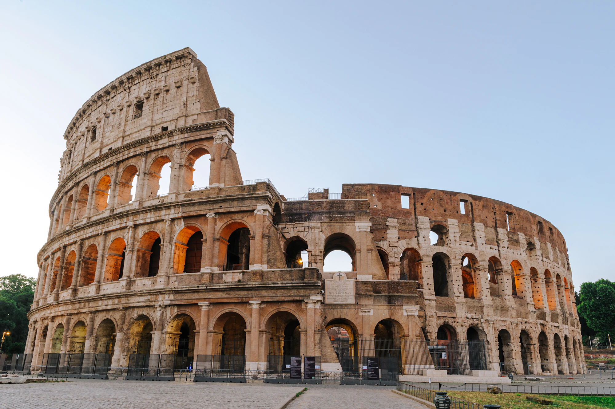 The Colosseum in Rome at golden hour