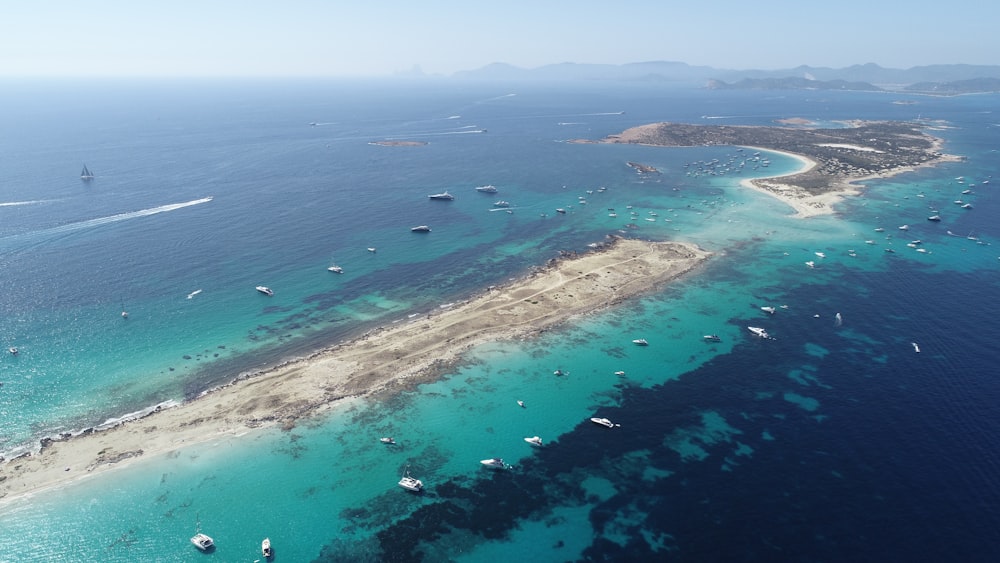 a large body of water with boats in it