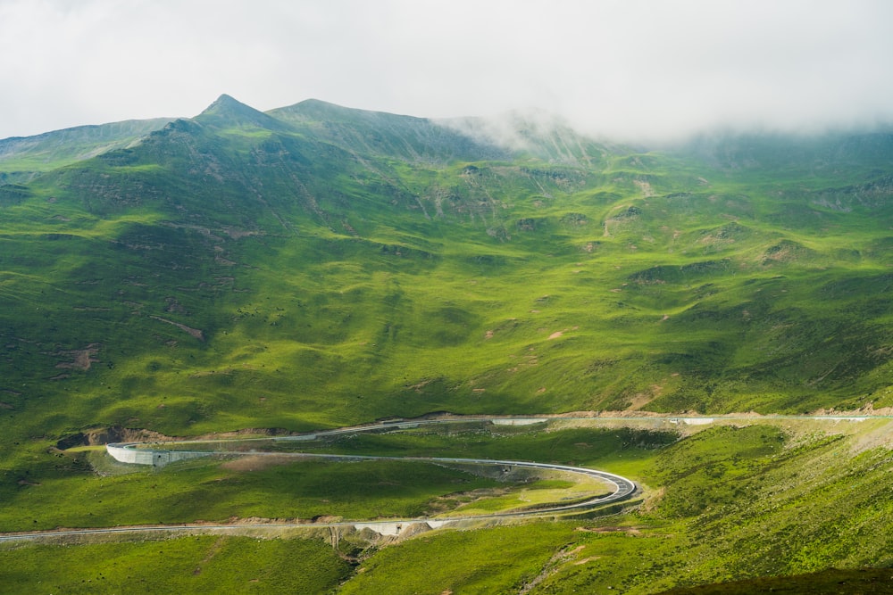 a large green mountain