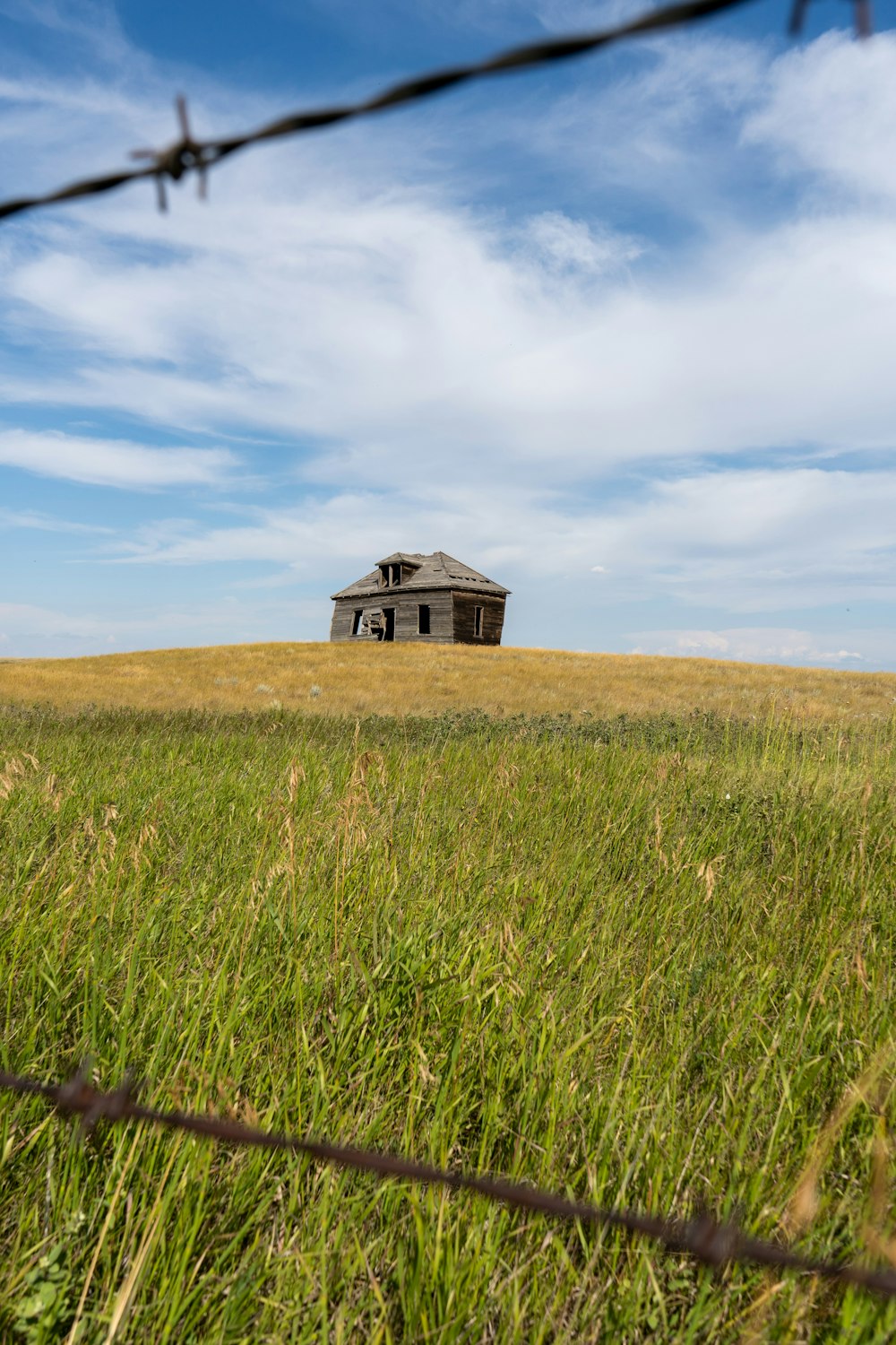 a house in a field
