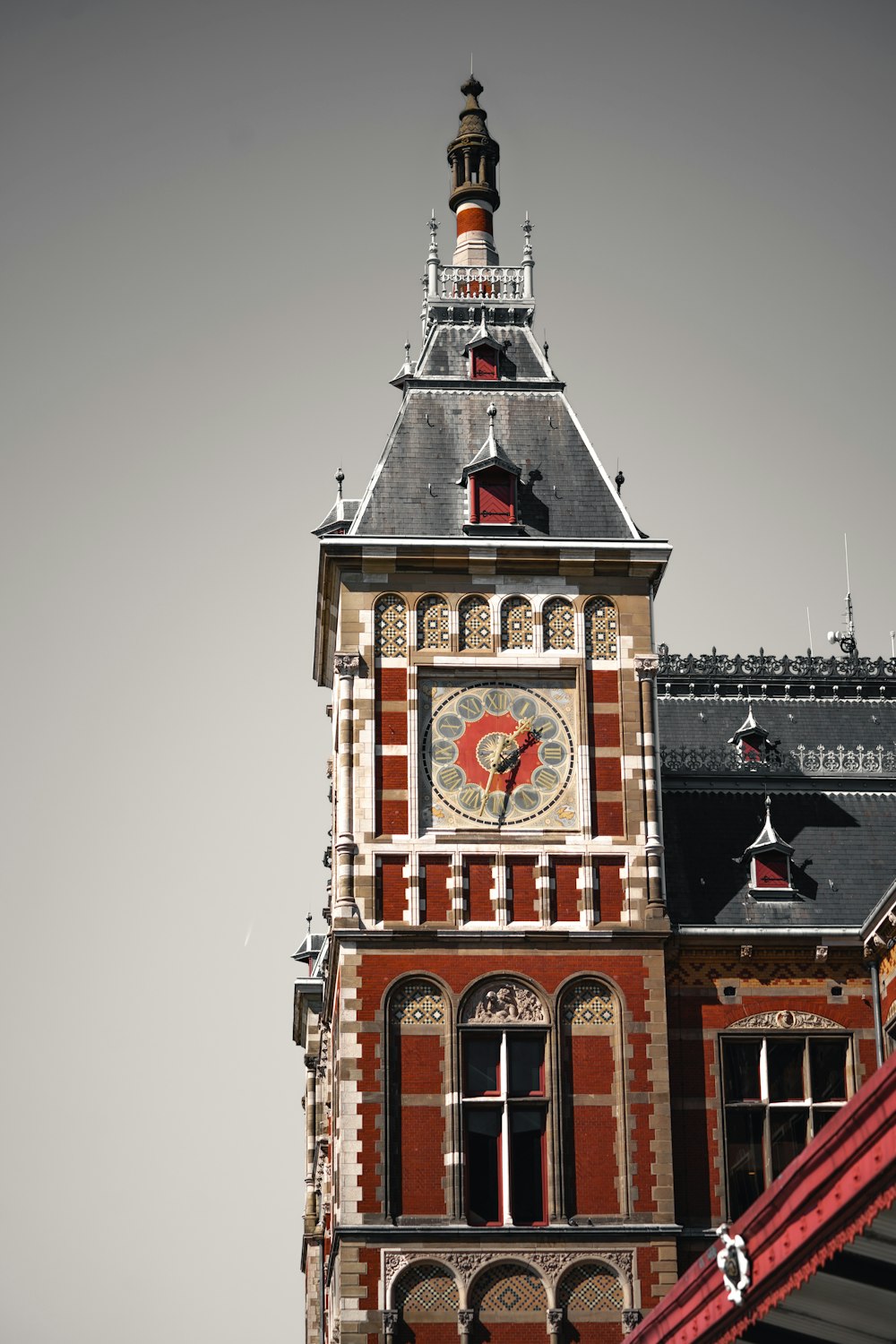 a clock on a tower