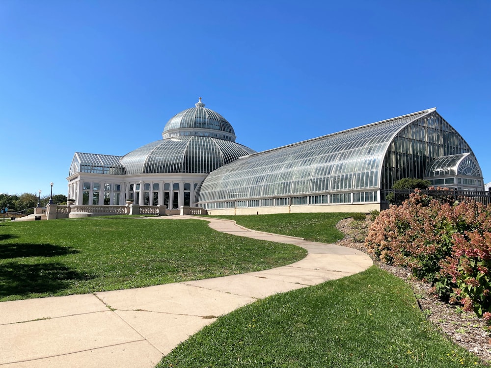 a building with a glass front