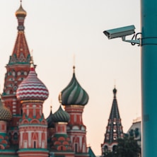 a colorful building with pointy roofs