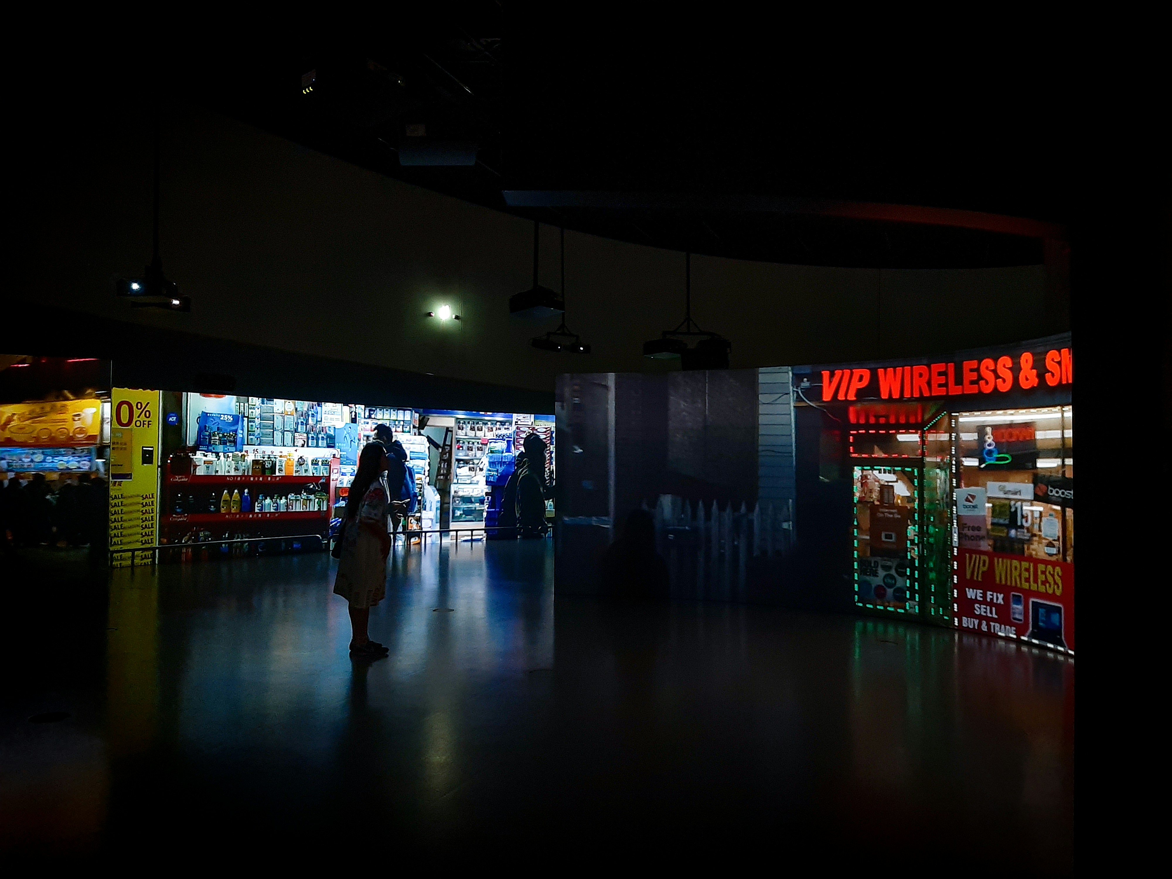 a person walking in a store