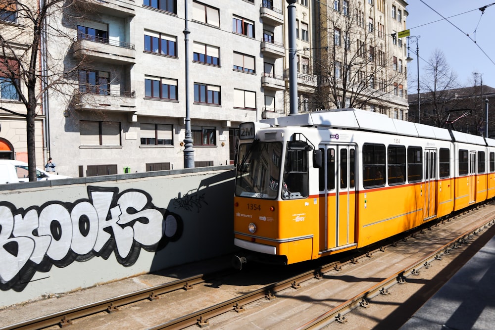 a train on the railway tracks