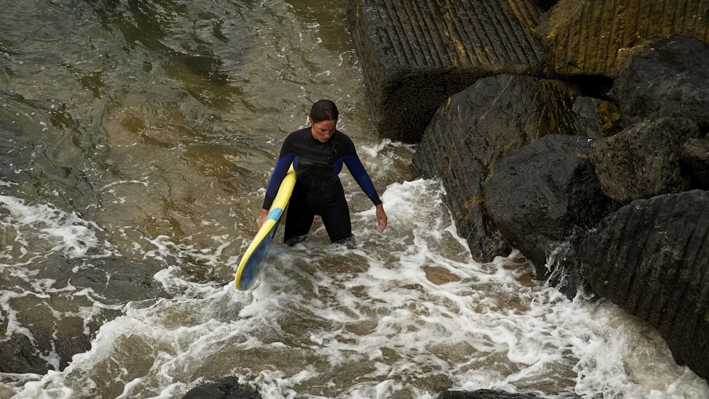 a man surfing in the water