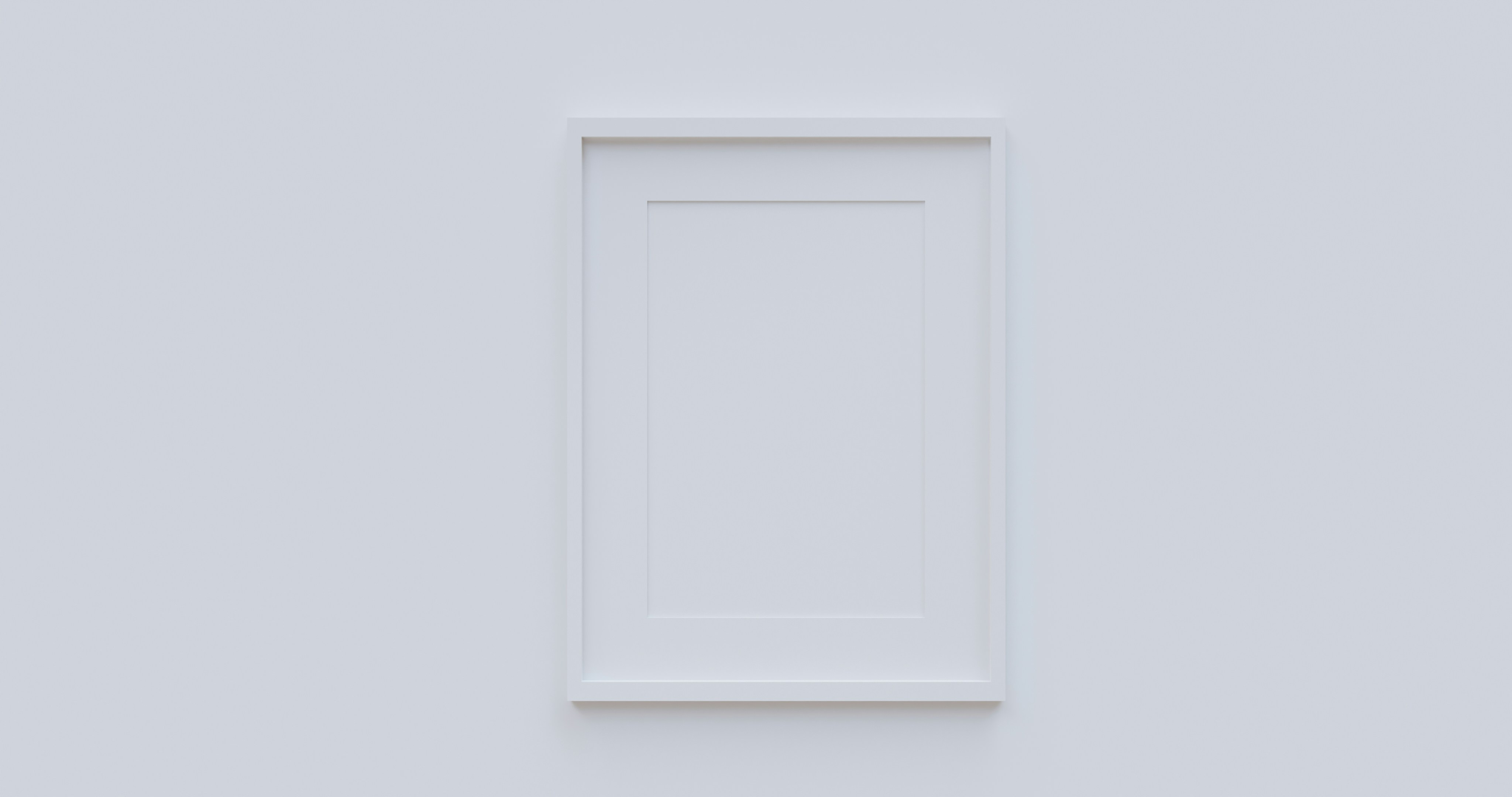 a white framed picture