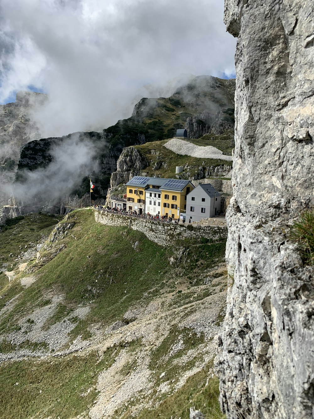 a building on a cliff