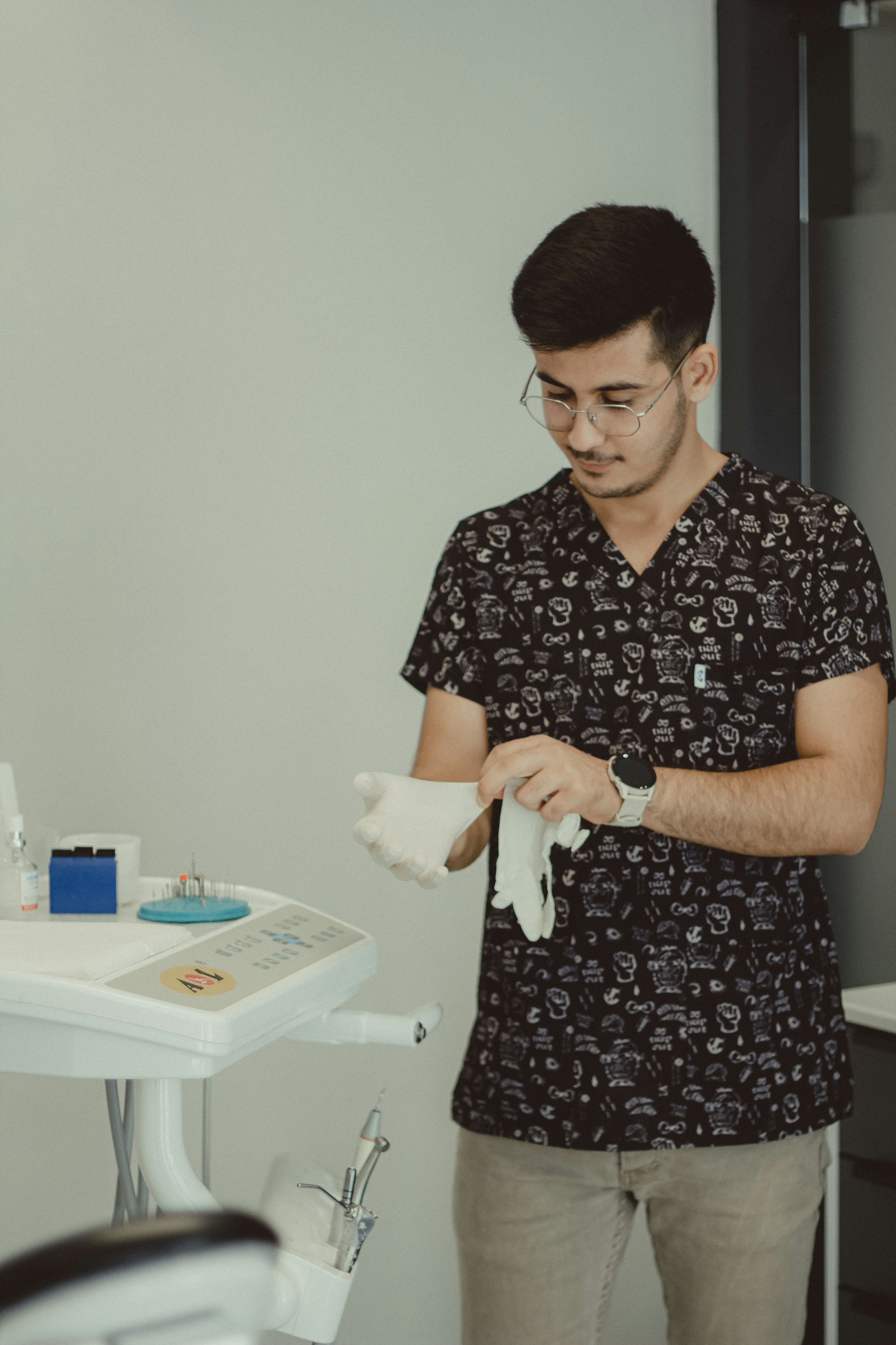 a person wearing glasses