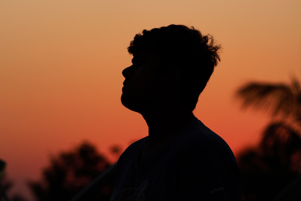 a silhouette of a man