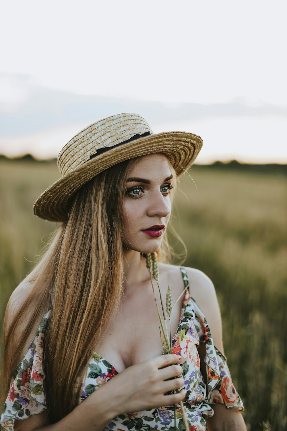 a woman wearing a hat