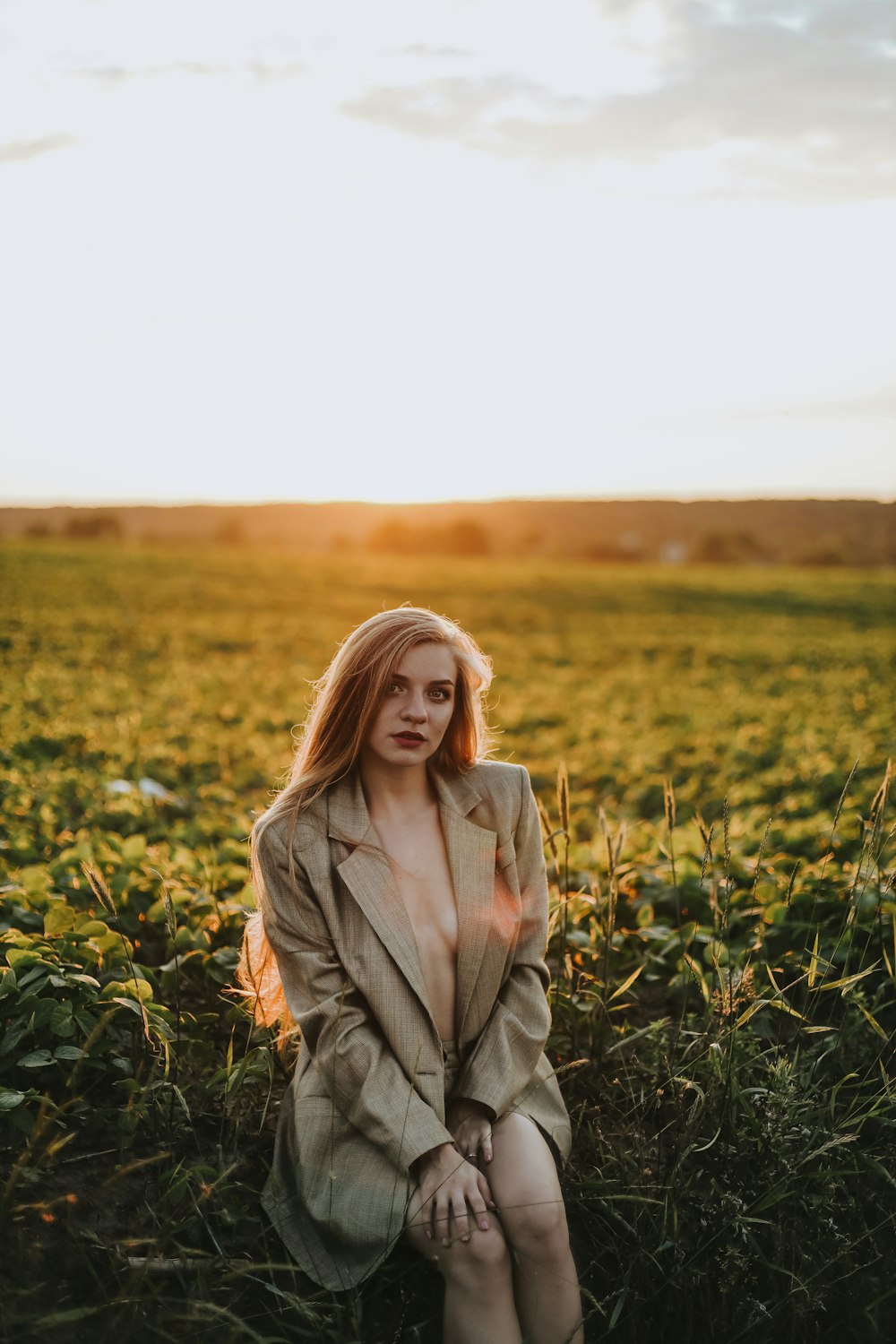 a person standing in a field