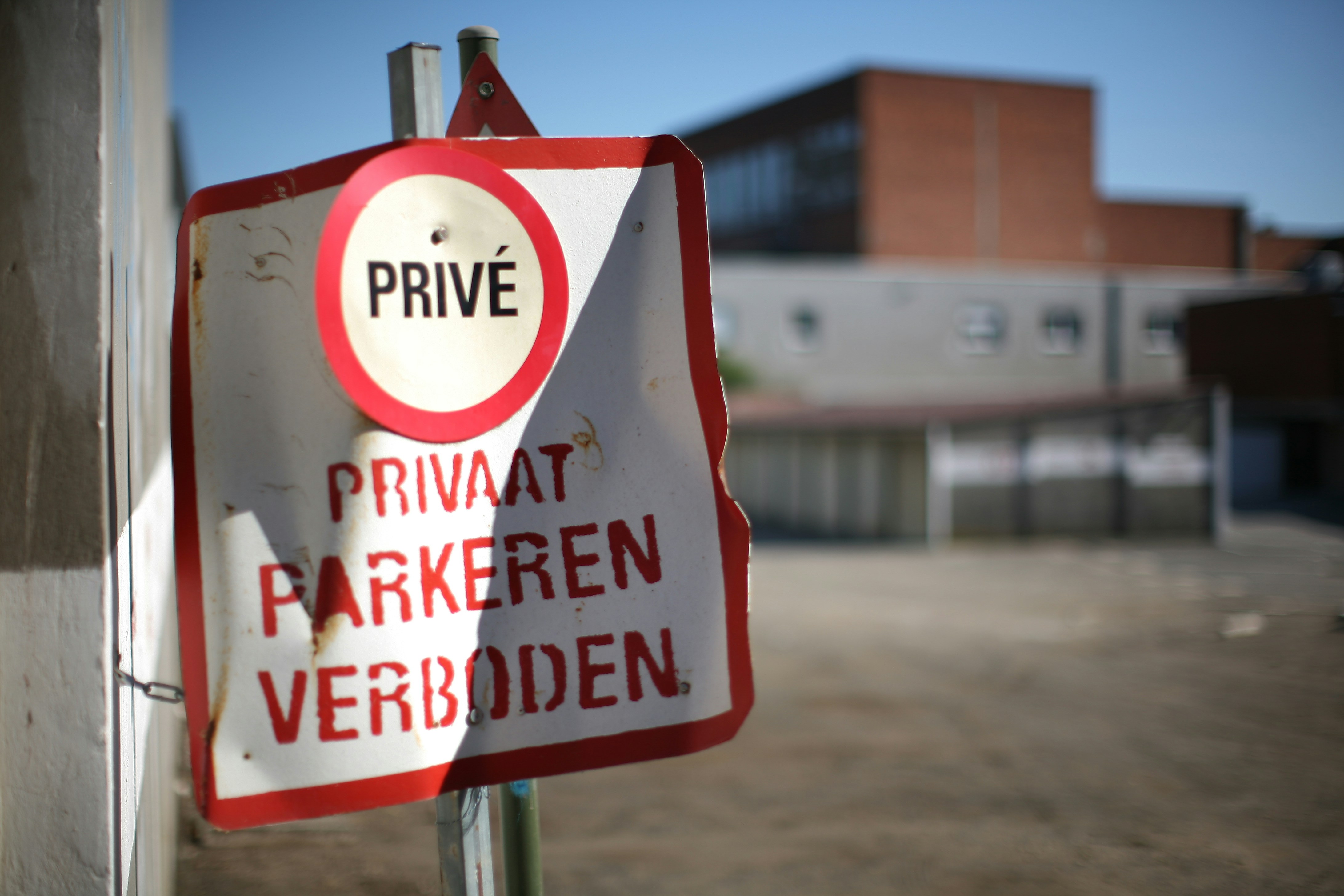 a sign on a pole