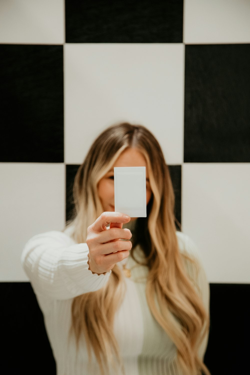 a woman taking a selfie