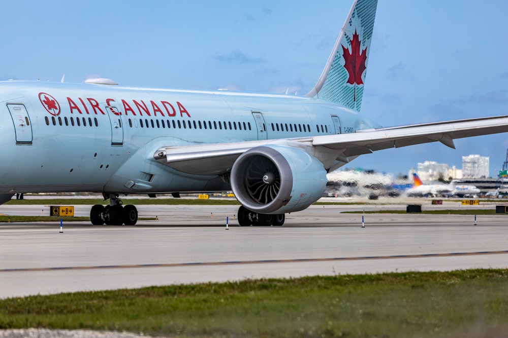 a large airplane on the runway