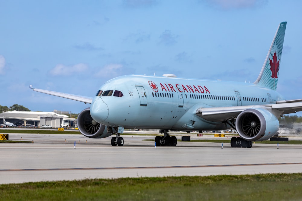 a large airplane on the runway