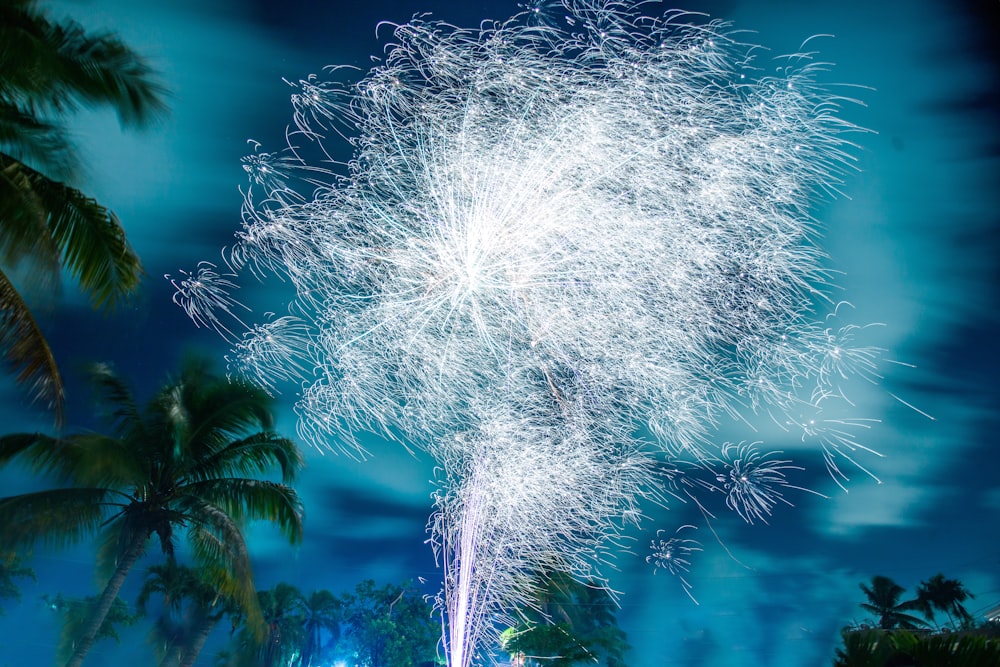 a large fireworks display