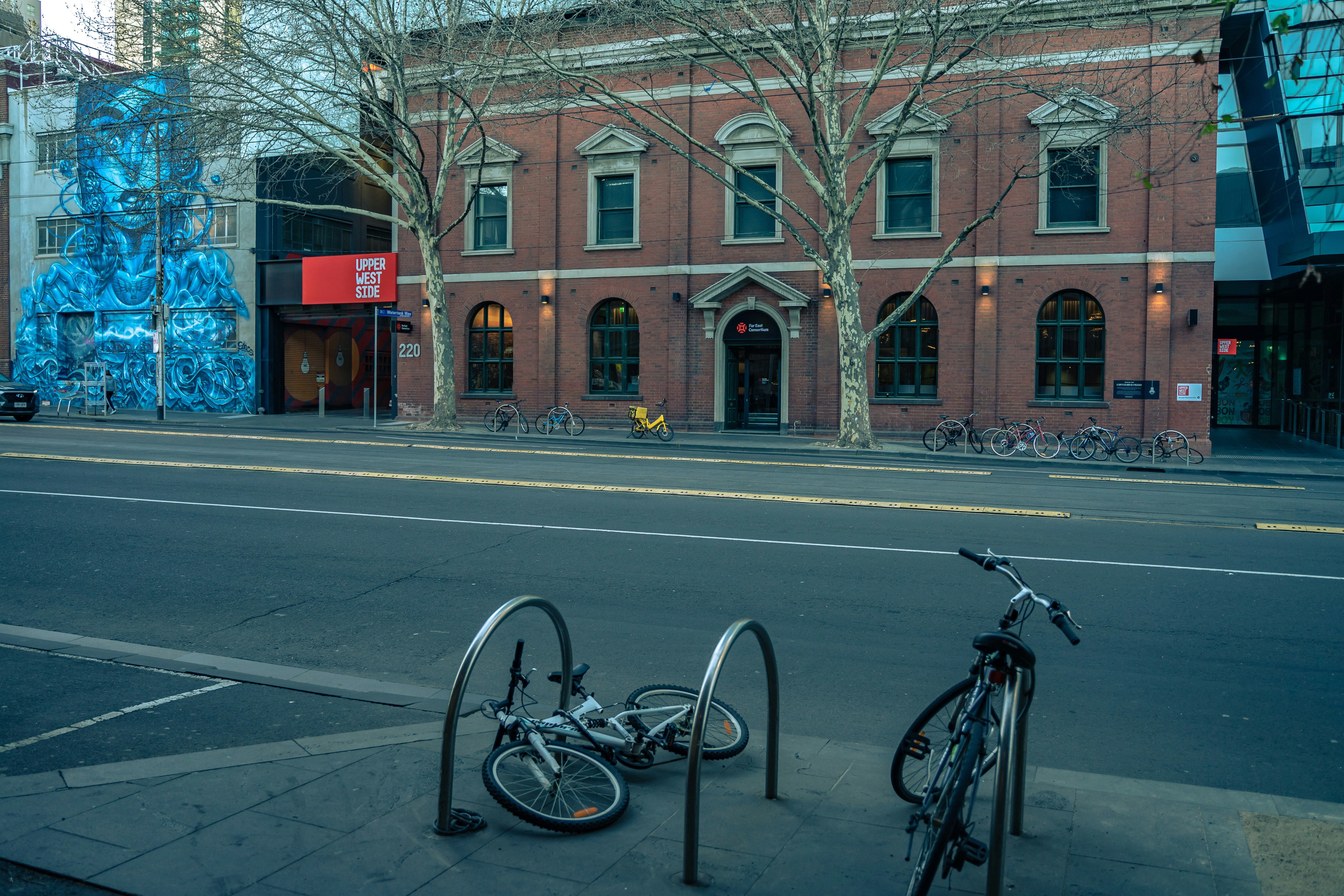 Interior of Melbourne Central with shops and a cinema