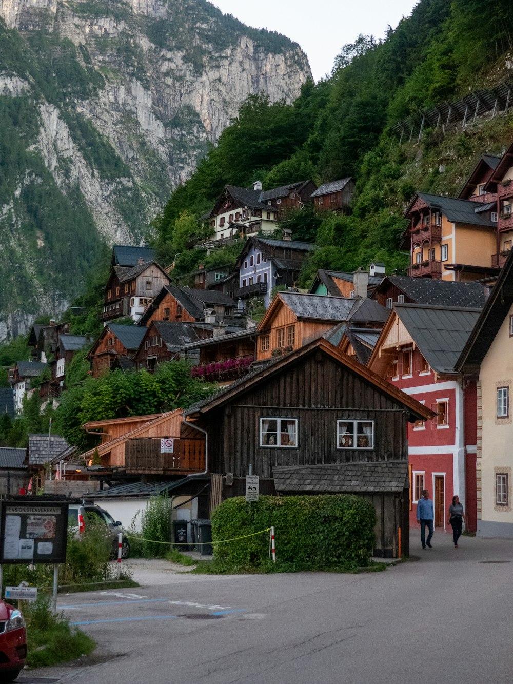 a group of houses on a hill