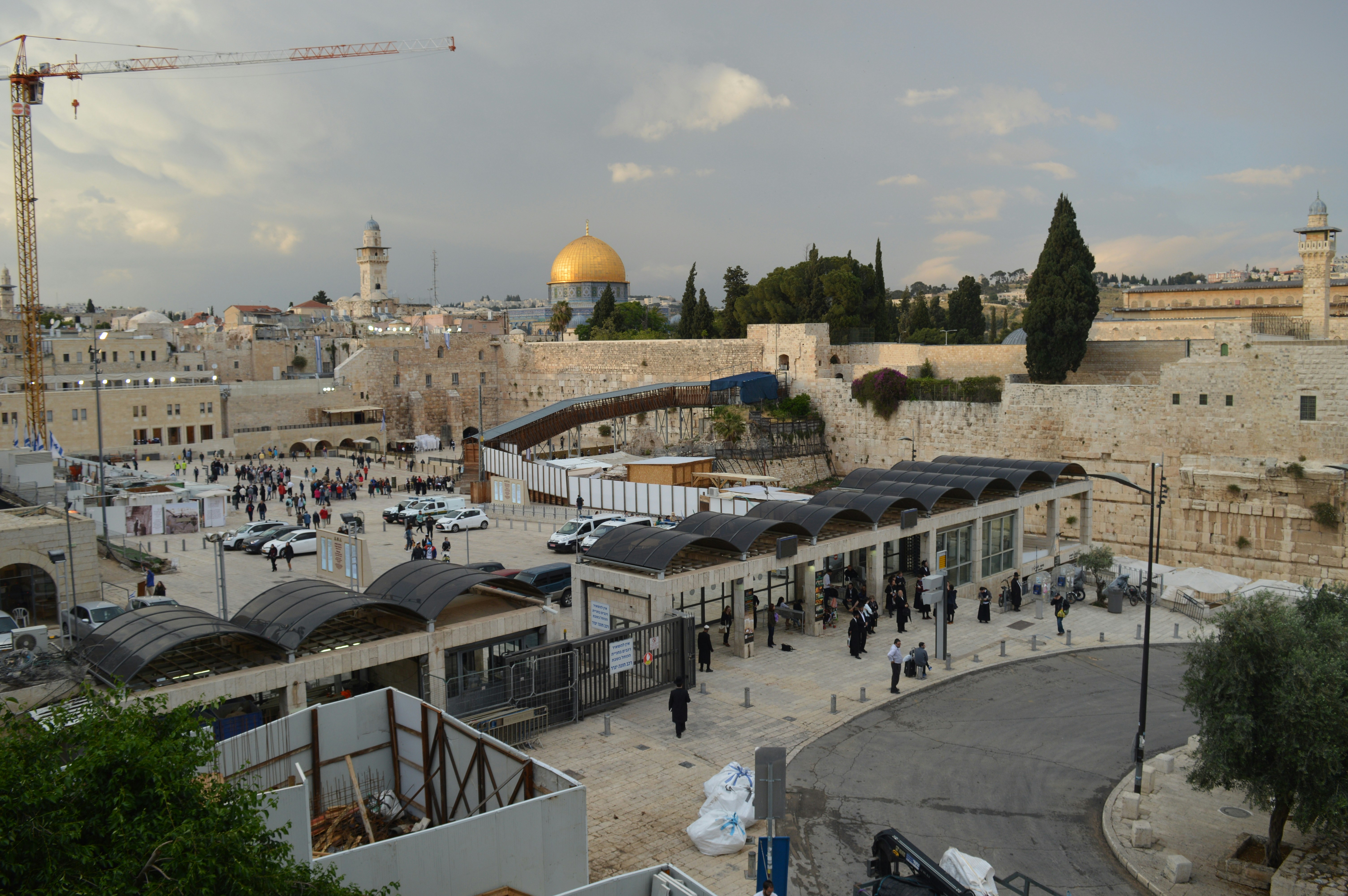Jerusalem Western Wall with city backdrop
