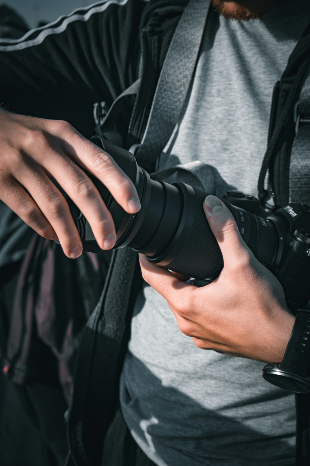 a person holding a gun