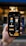A hand holding a smartphone displaying several fashion and beauty icons. The screen shows images such as a dress, a face with a hat, a comb, a razor, and other beauty-related icons. The background appears out of focus, adding emphasis to the phone's screen.