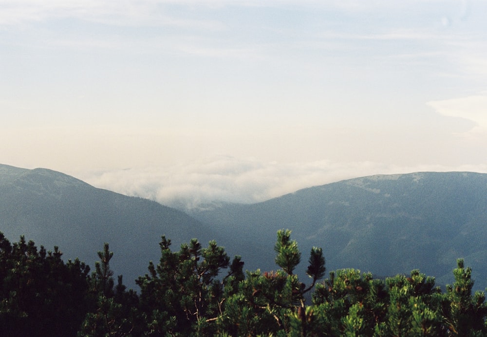 a view of a mountain range