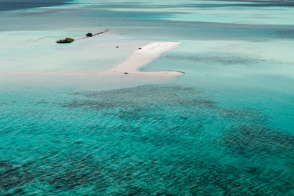 an aerial view of a beach