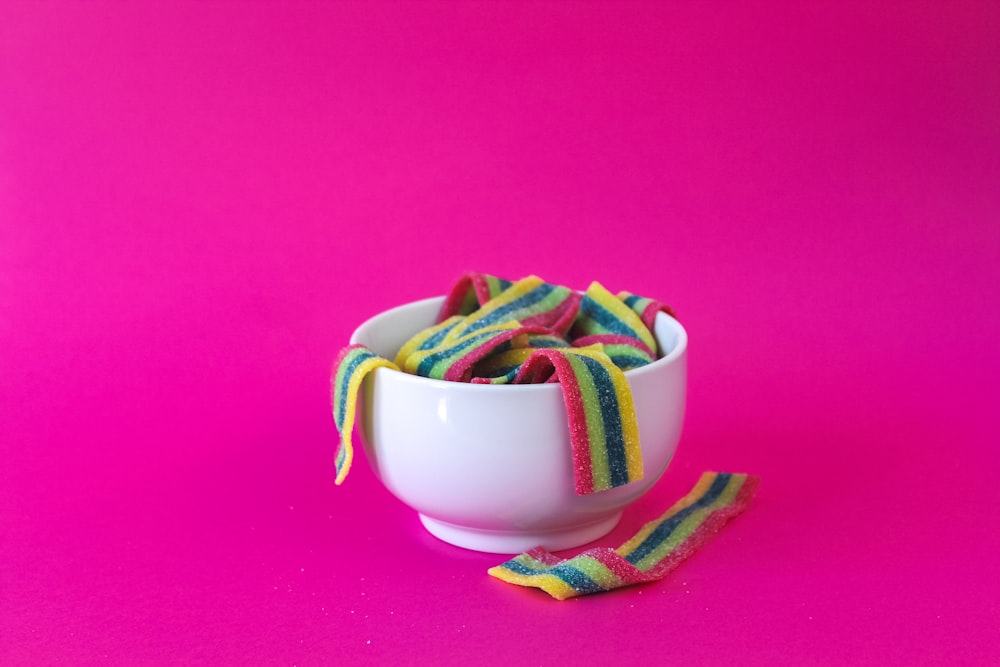 a cup with a colorful wrapper