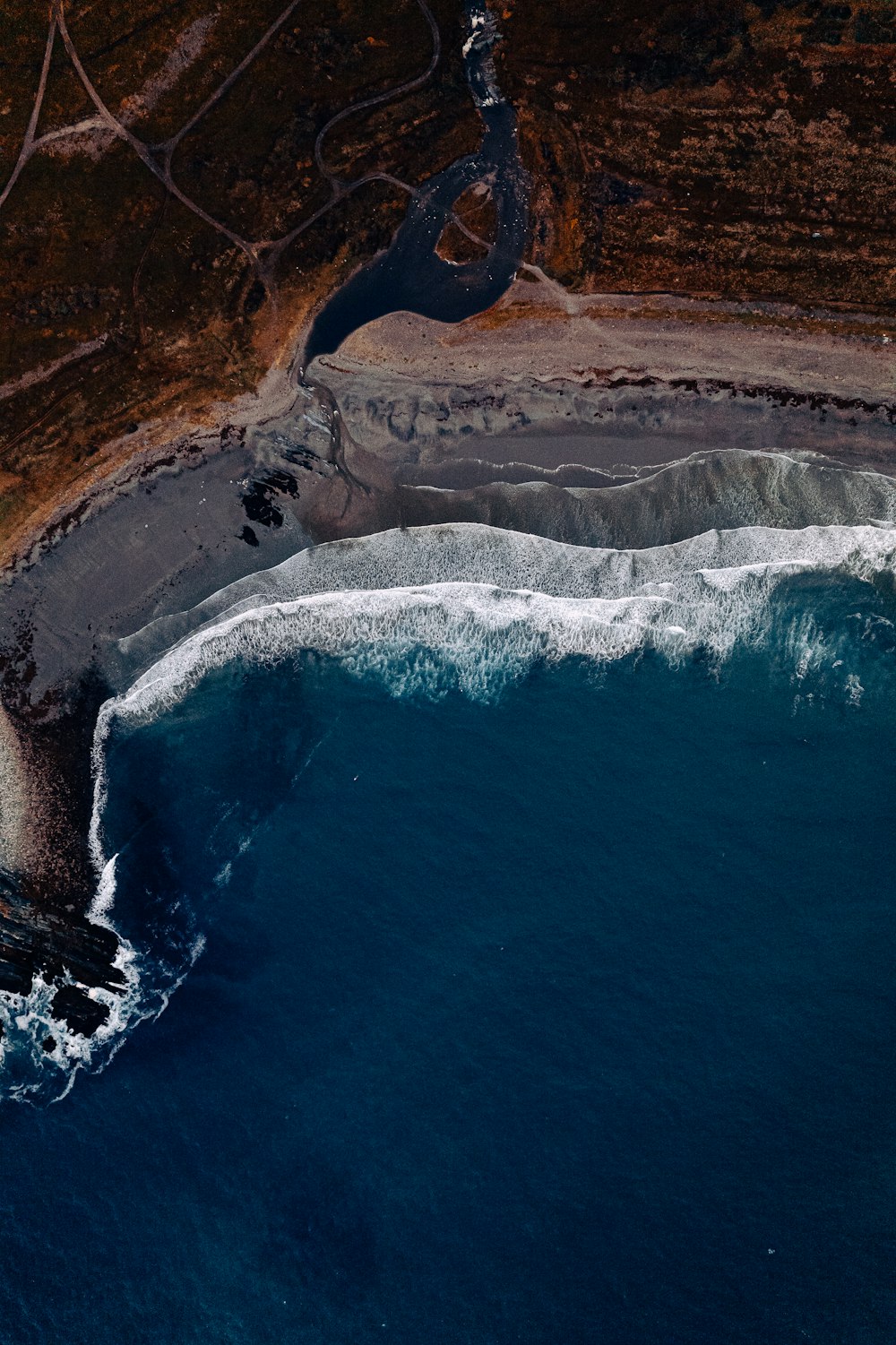 a river flowing through a canyon