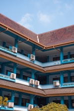 a building with a red roof