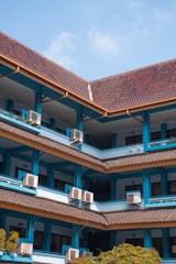 a building with a red roof