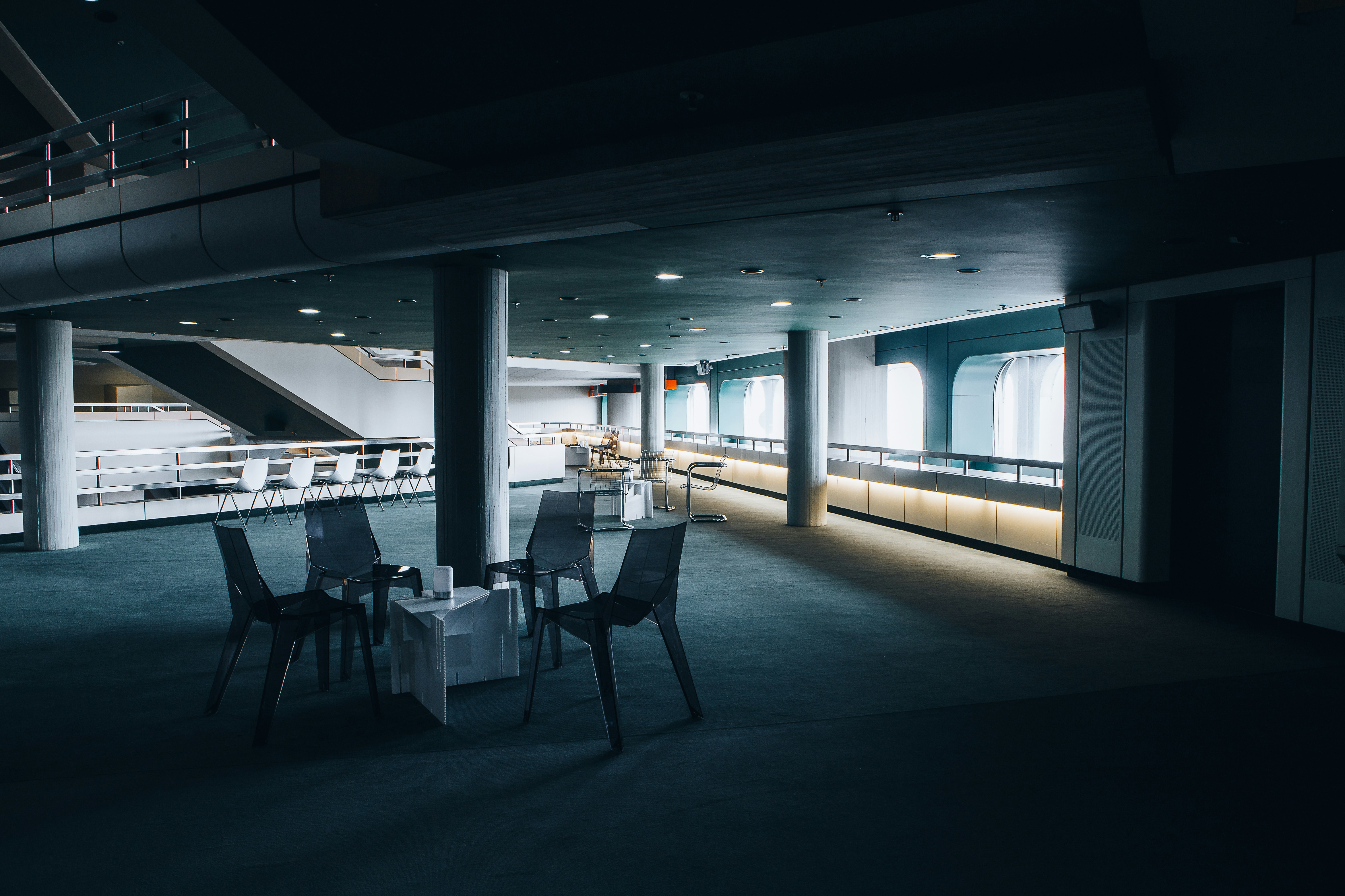 Corporate dining area with tables