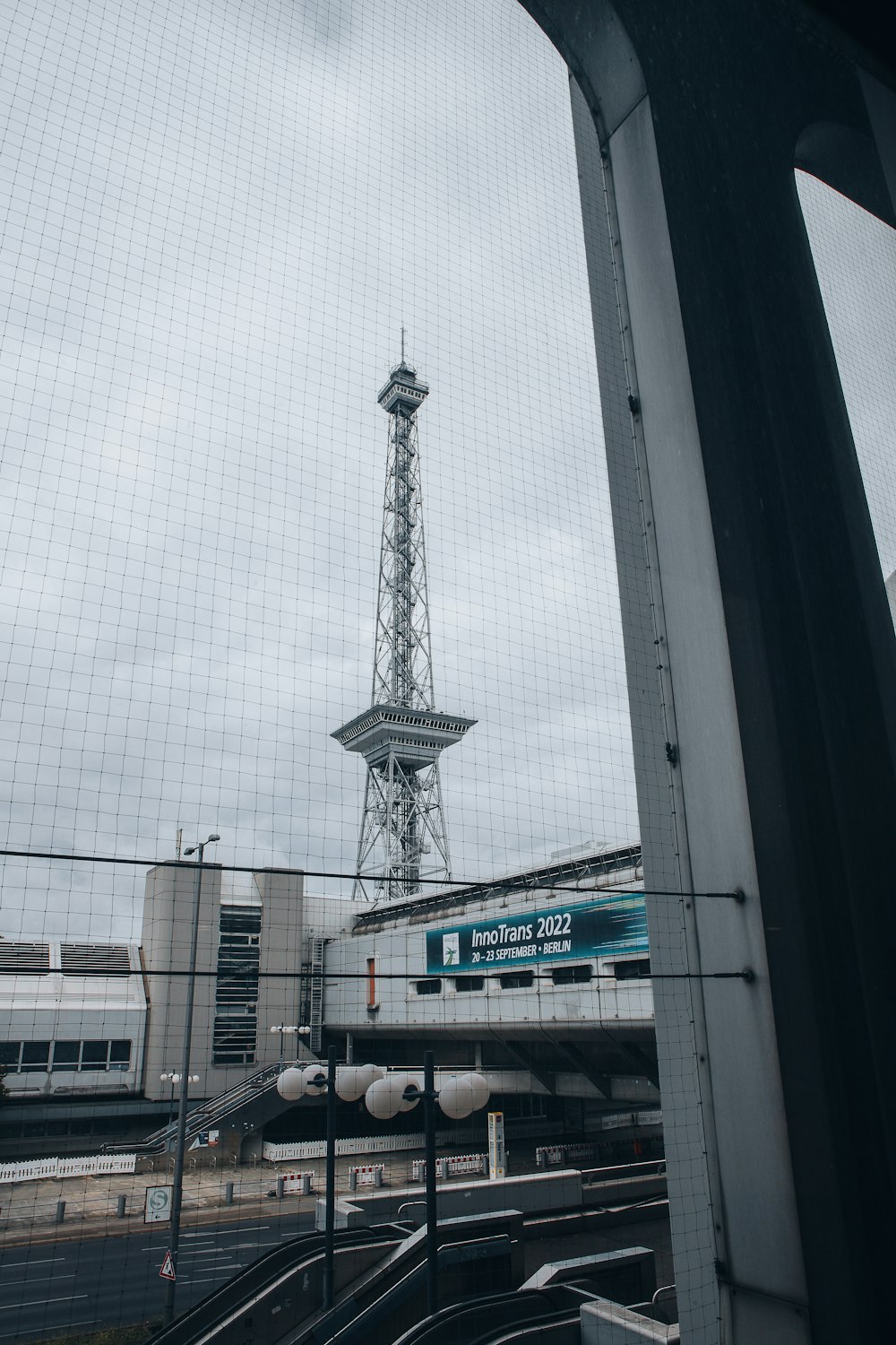 a large tower in a city