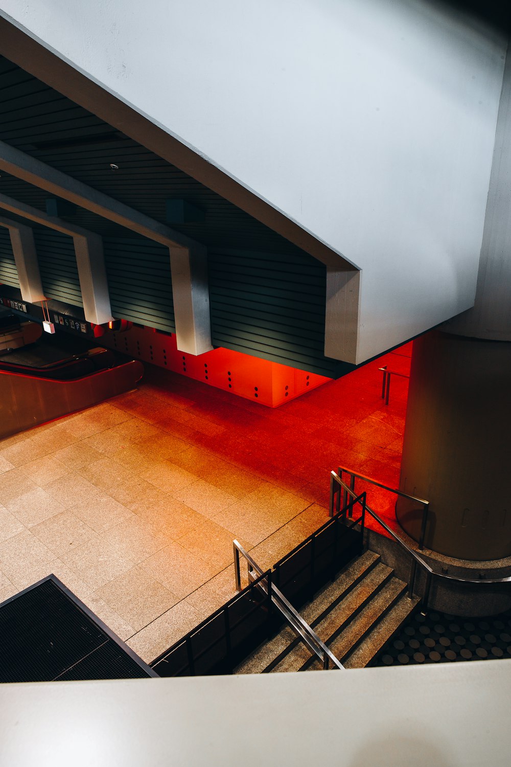 a red carpet in a building