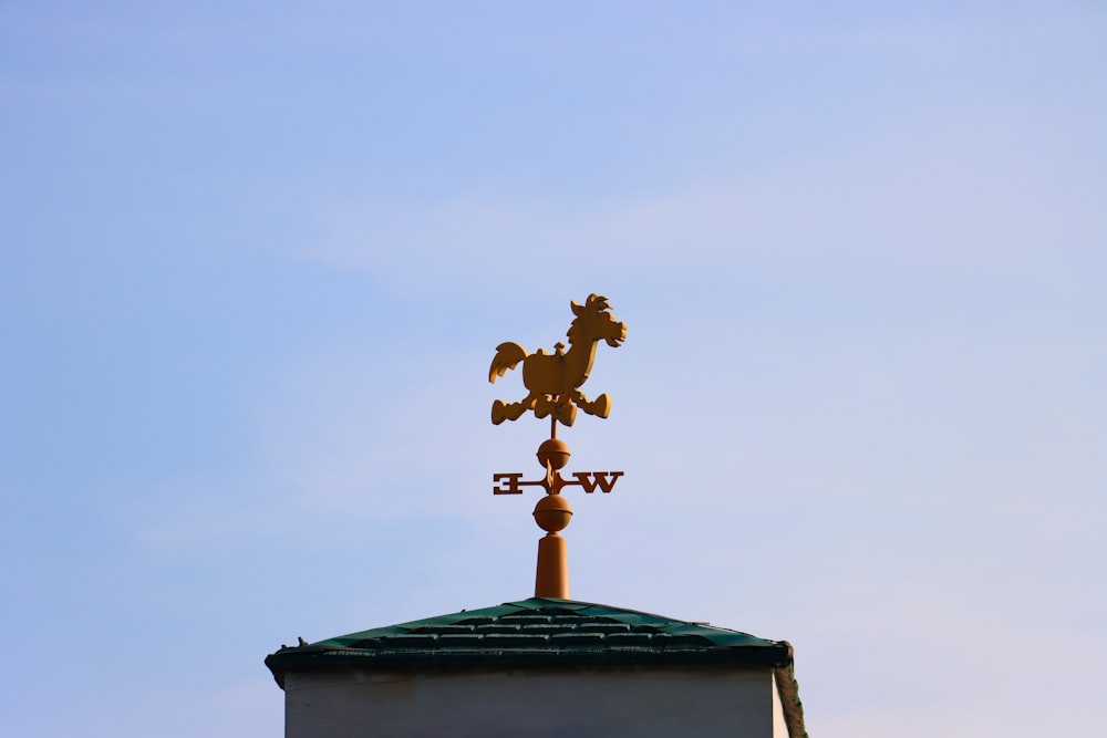 a cross on top of a building