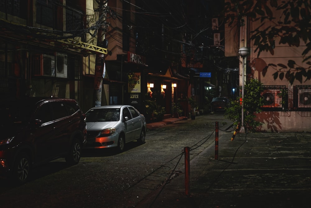 cars parked on the side of a street