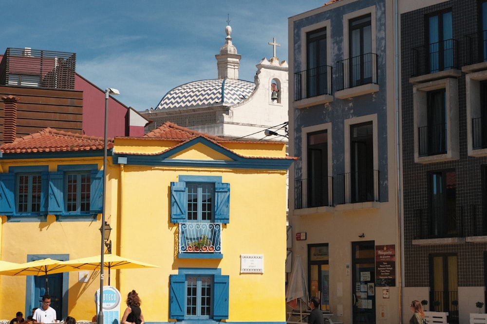 a group of buildings with a domed roof