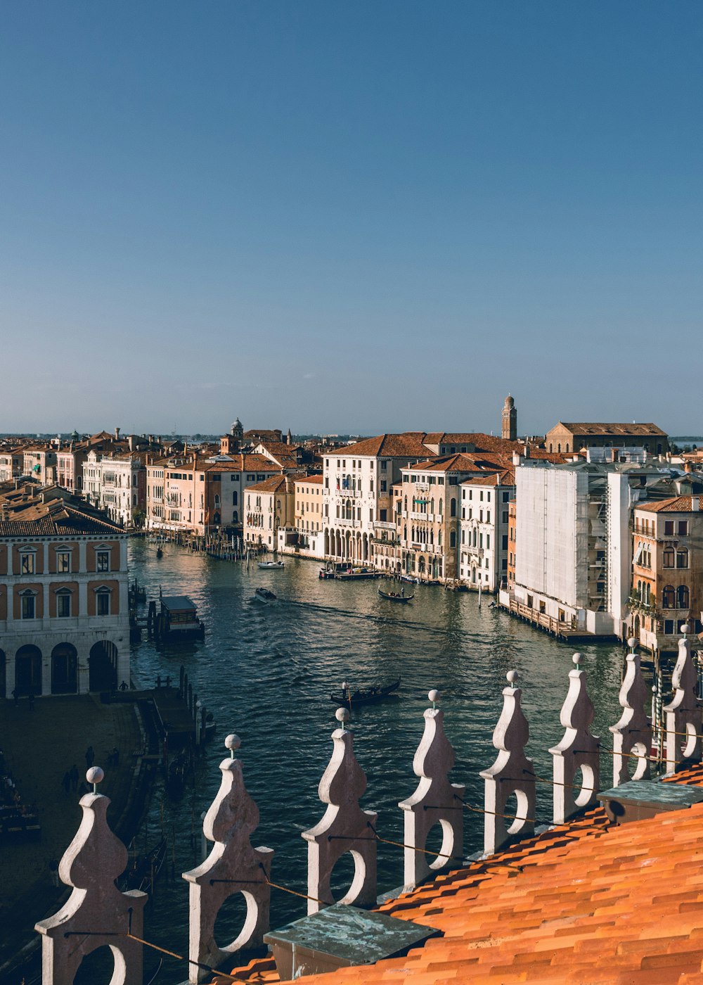 a body of water with buildings along it